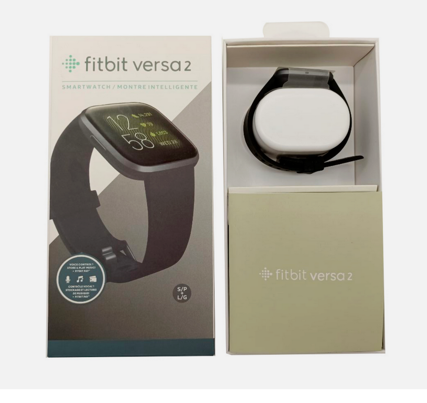 NEW Fitbit Versa 2 Smartwatch – Premium Health & Fitness Tracker (Water-Resistant, Lightweight, S+L Bands, 3-Month Premium Trial)