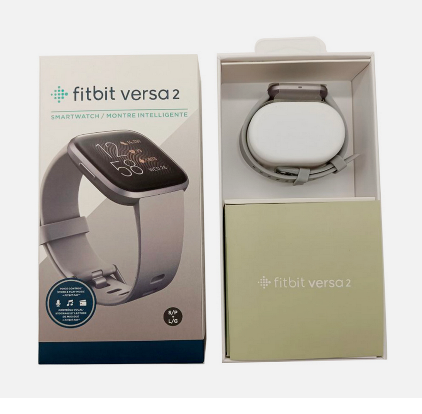 NEW Fitbit Versa 2 Smartwatch – Premium Health & Fitness Tracker (Water-Resistant, Lightweight, S+L Bands, 3-Month Premium Trial)