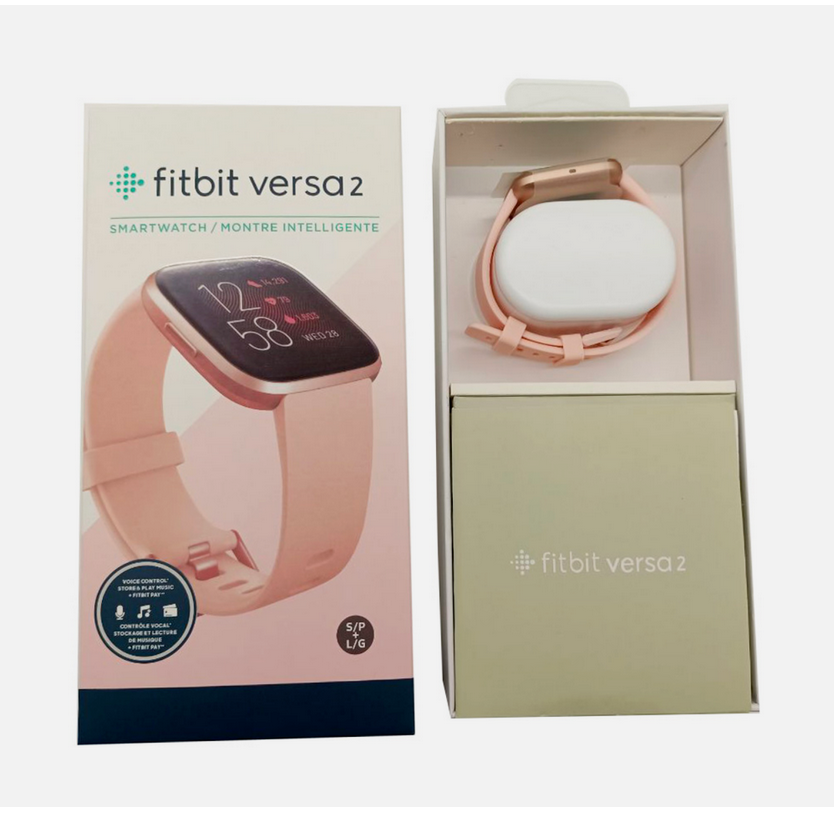 NEW Fitbit Versa 2 Smartwatch – Premium Health & Fitness Tracker (Water-Resistant, Lightweight, S+L Bands, 3-Month Premium Trial)