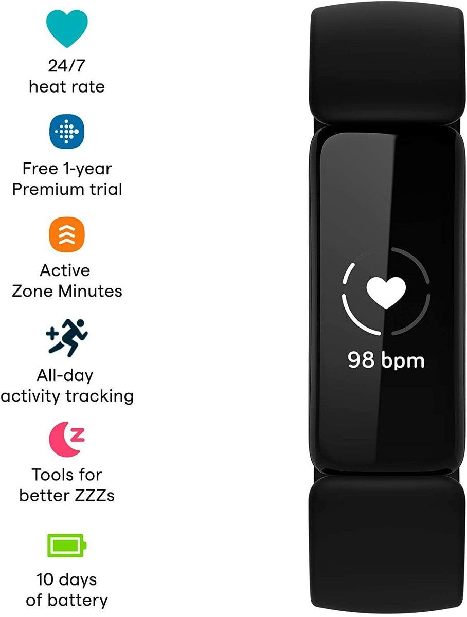 Brand New Fitbit Inspire 2 – Smart Health & Fitness Tracker | Heart Rate + Steps + Sleep Monitor | Lunar White | Fast Shipping