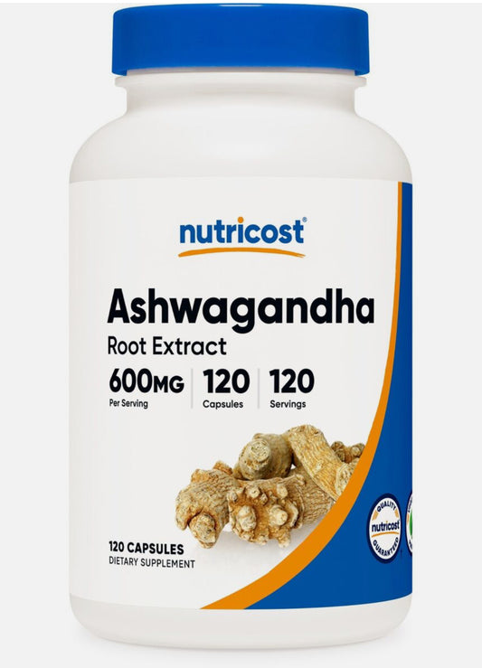 Nutricost Ashwagandha Root Extract – 600mg | 120 Capsules | Premium Herbal Support