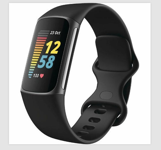Fitbit Charge 5 (Renewed) – Advanced Fitness & Health Tracker | Heart Rate + Sleep + GPS | Graphite Black